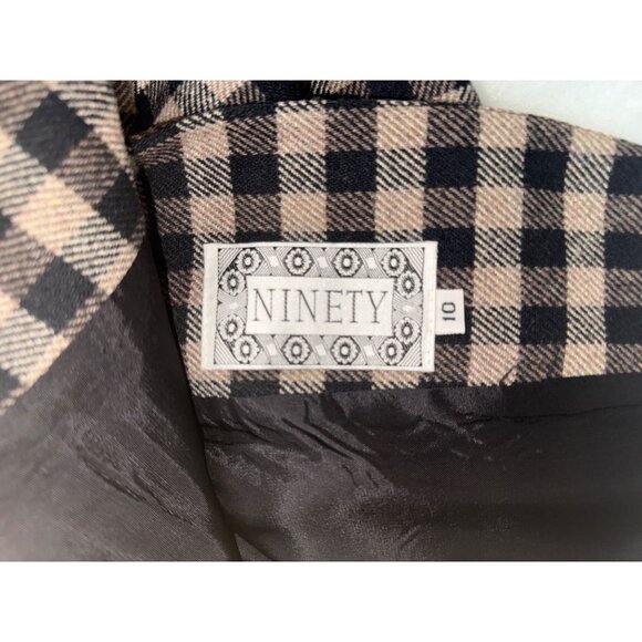 Vintage 90s NINETY Patchwork Wool Blazer – Statement Jacket Size 10 - Picture 7 of 14